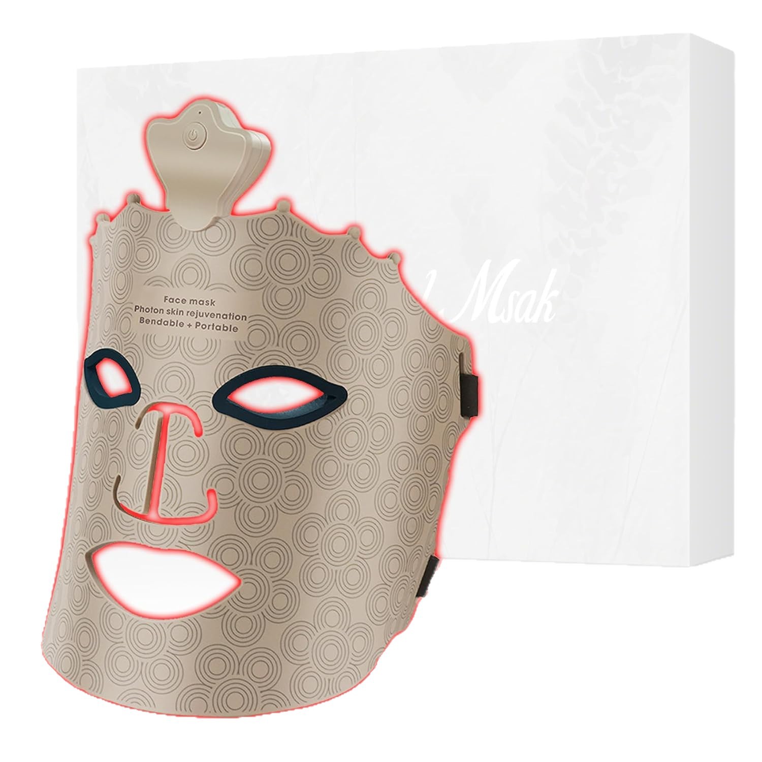 Led Facial Mask Light Therapy 7 Colors Silicone Mask Full Face 240 Lamp Beads Wirelessly Red Light Therapy Photon Mask Rejuvenation Instrument Anti-Aging