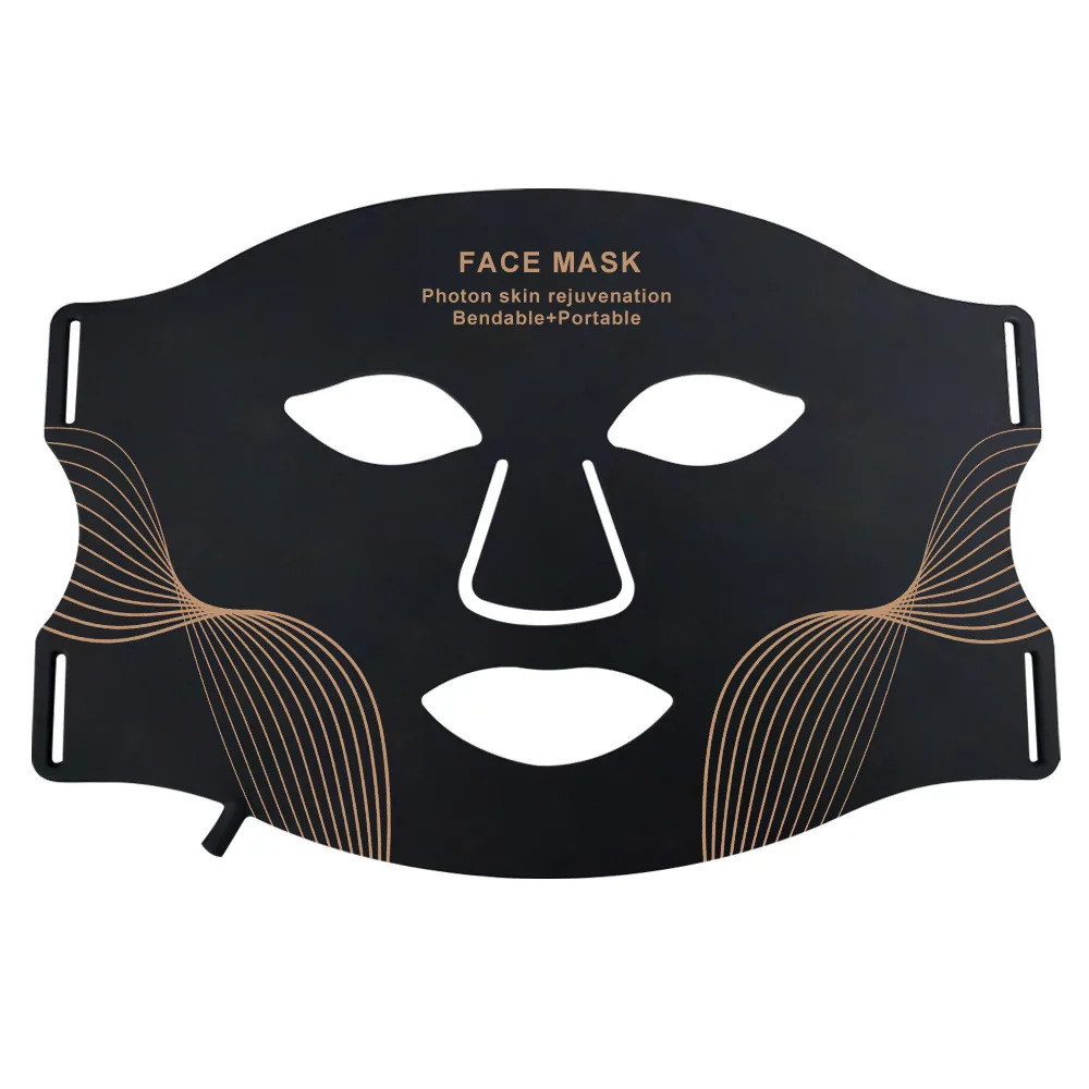 (Light therapy Mask with Neck) Silicone LED Mask Face With Neck 7 Colors LED Photon Red Light Infrared Therapy Flexible Facial Mask Beauty Devices Face Instrument Skin Rejuvenation Anti Aging