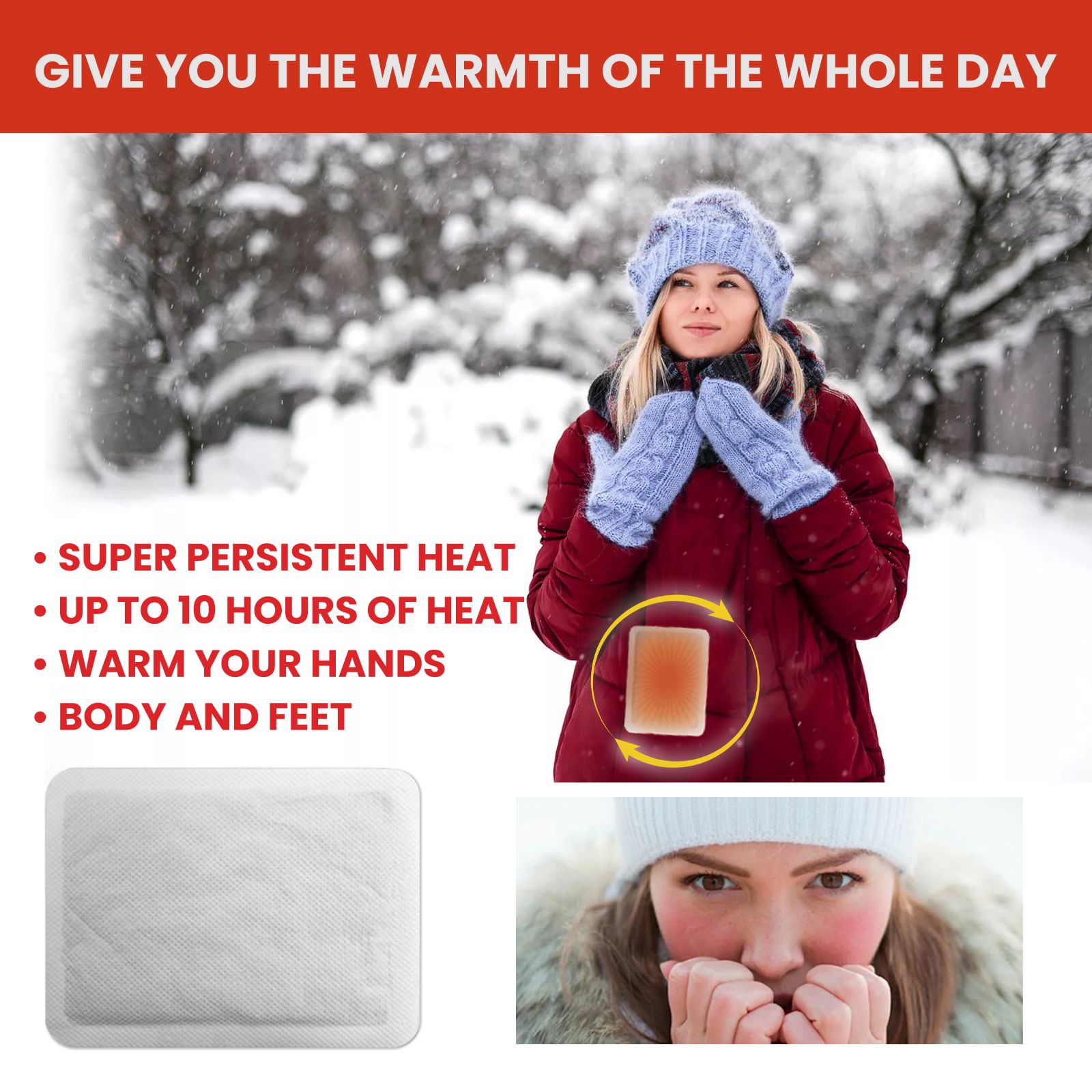 Self Heating Hand And Body Warmers Set Disposable Heat Patches For Winter Warmth