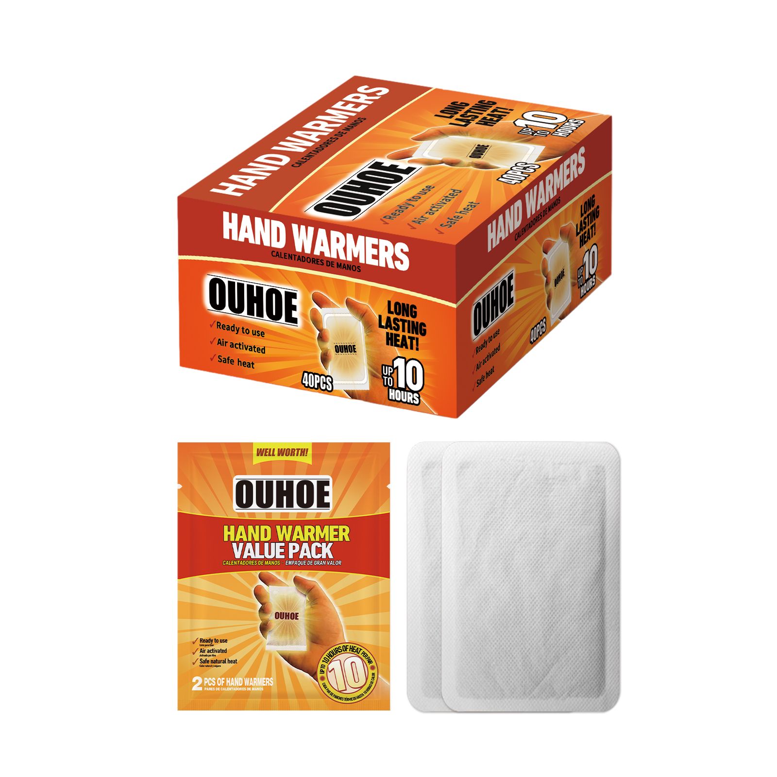 Self Heating Hand And Body Warmers Set Disposable Heat Patches For Winter Warmth