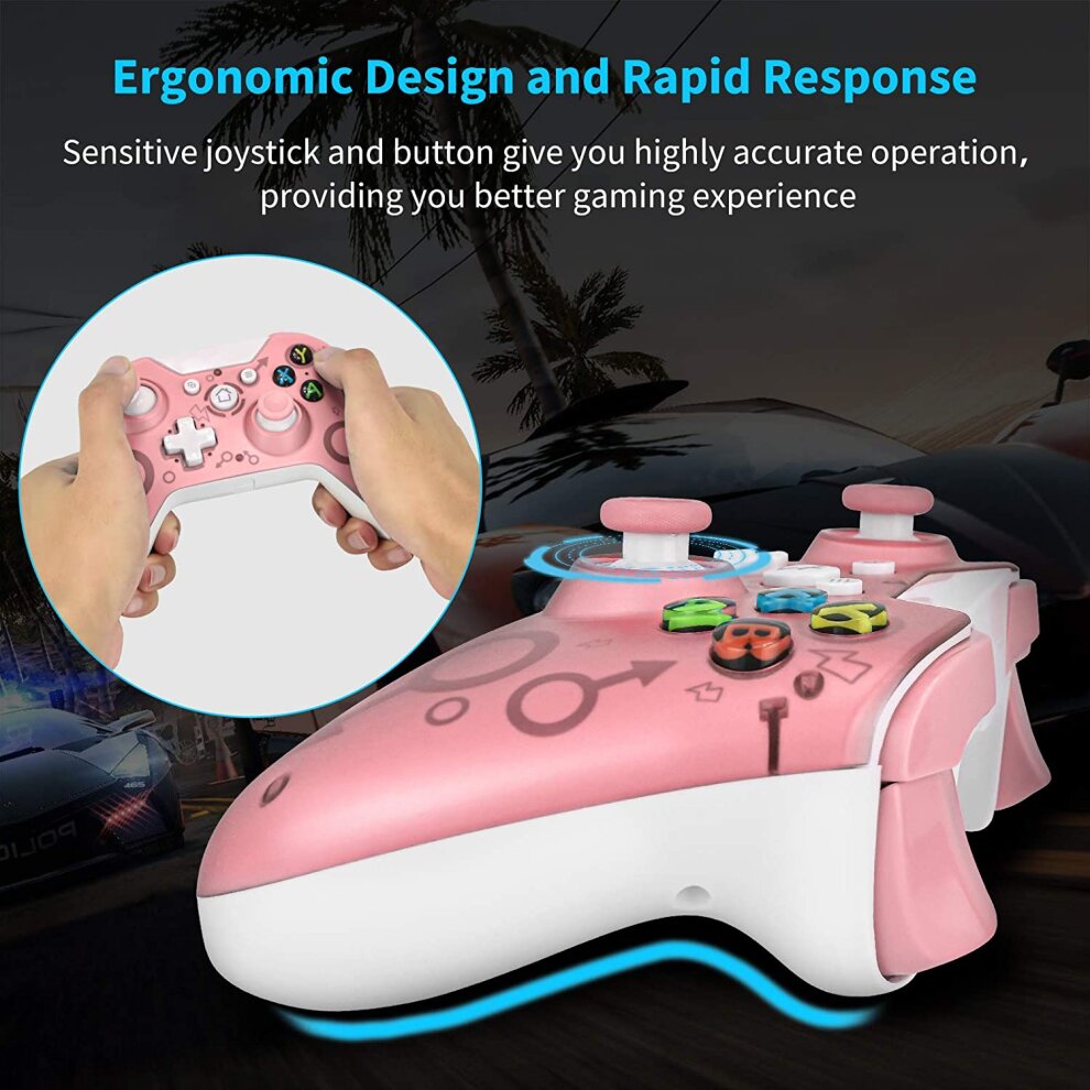 (Pink) Xbox One Wireless Controller Compatible  PC/Xbox Series X/PS3