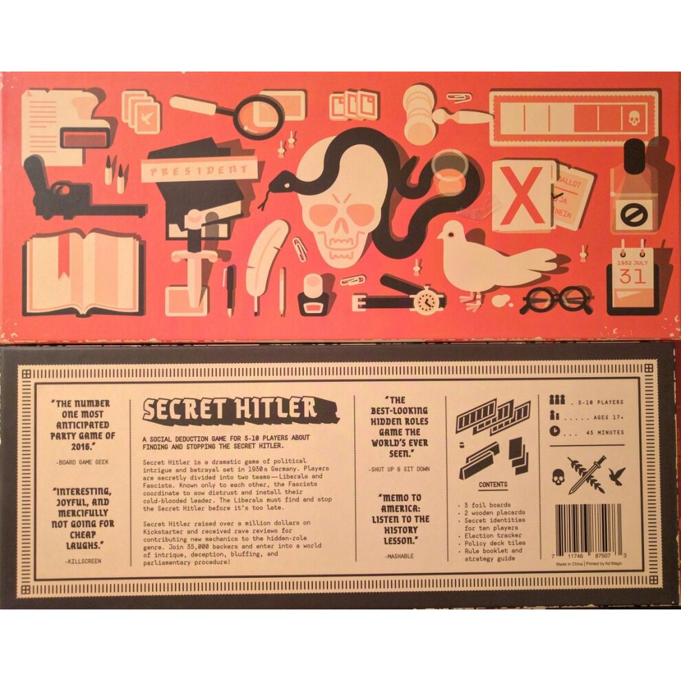 Secret Hitler Board Game