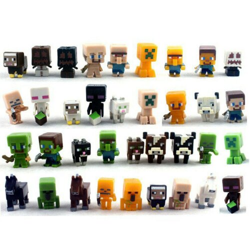36pcs Kids Toys Minecraft Mini Figures Steve Creeper Gift