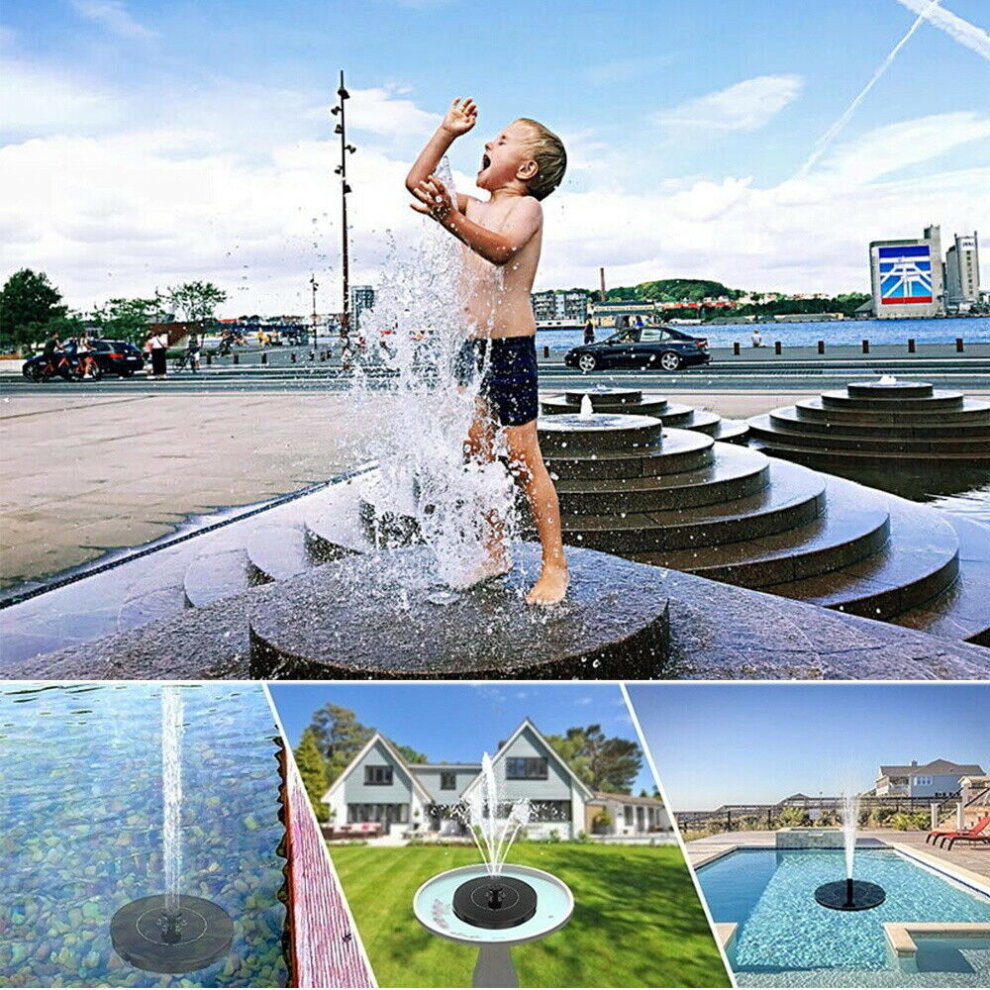 Solar Powered Fountain Water Pumps Floating Garden Pond Pool Fish Bird Bath UK