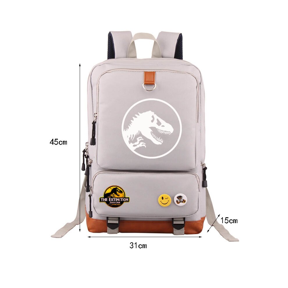 (Jurassic World Park Black Bag) Luxurious Jurassic World Park Backpack Rucksack