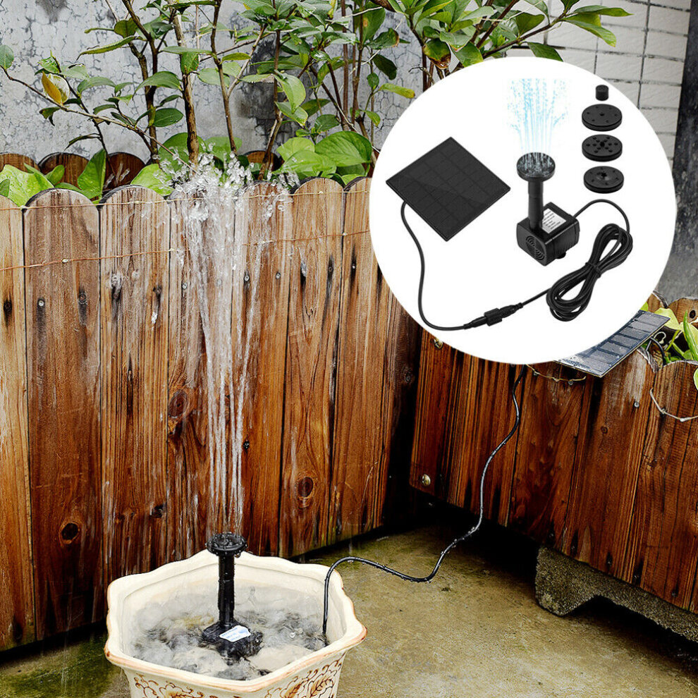 Solar Panel Powered Water Feature Plants Pump Garden Pool Pond Aquarium Fountain