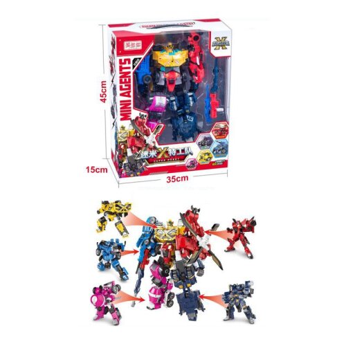 (2203-Colorful) 5 Styles Miniforce X Lucybot Lucy Bot Ranger Transformer Machine Car Rob