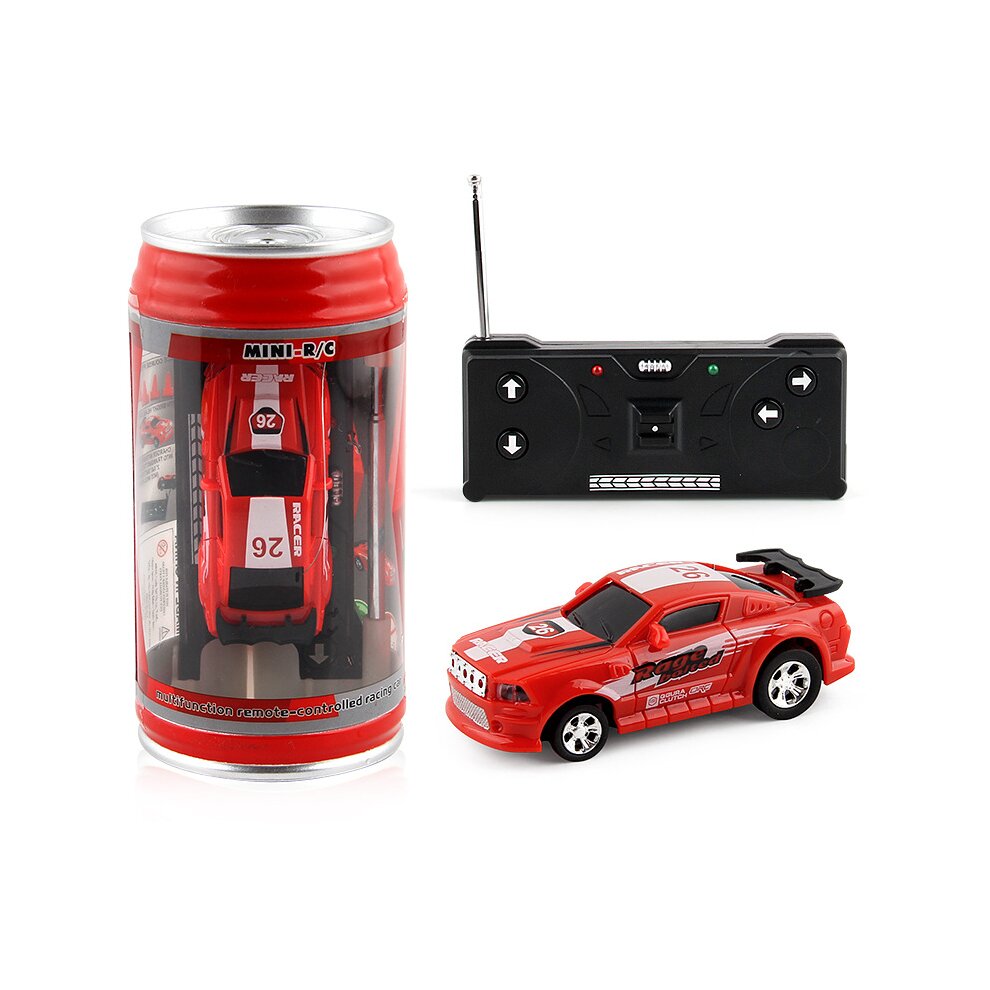 (Blue) Toy Car Children Mini Canned Remote Control Car