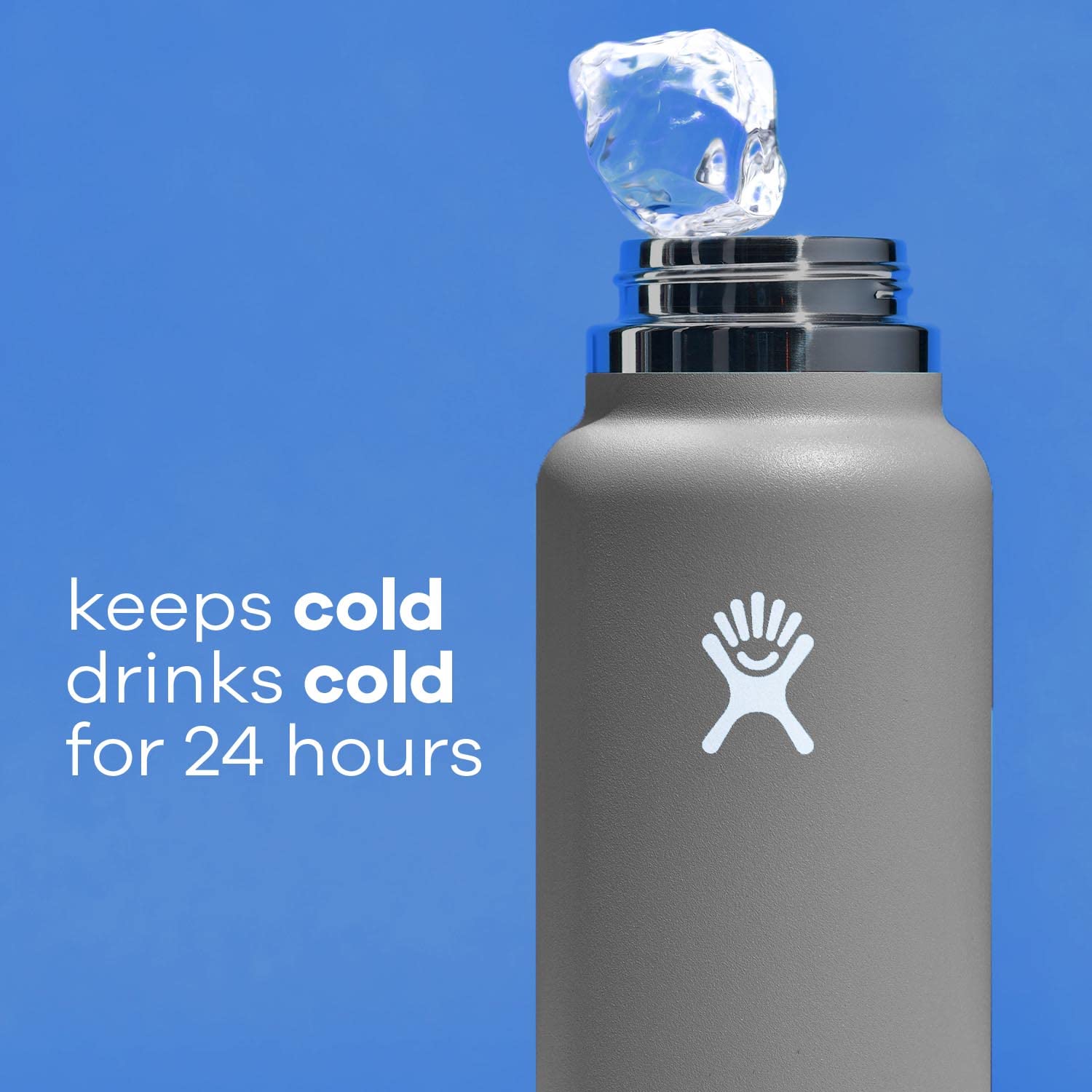 (White) Hydro Flask Water Bottle 32oz Vacuum Insulated Stainless Steel Wide Mouth Leak Proof Straw Lid with Strap Unisex Travel Bottle Reusable Coffee Mug