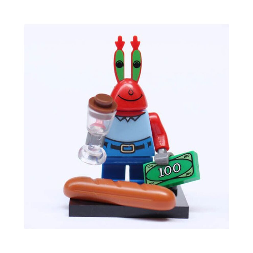 Spongebob Squarepants Minifigures Cartoon Action Figures Set Cake Toppers 8 Pieces Party Supplies Collectible Anime Movie Building Blocks Model Toys Fans Kids Boys Girls Gifts