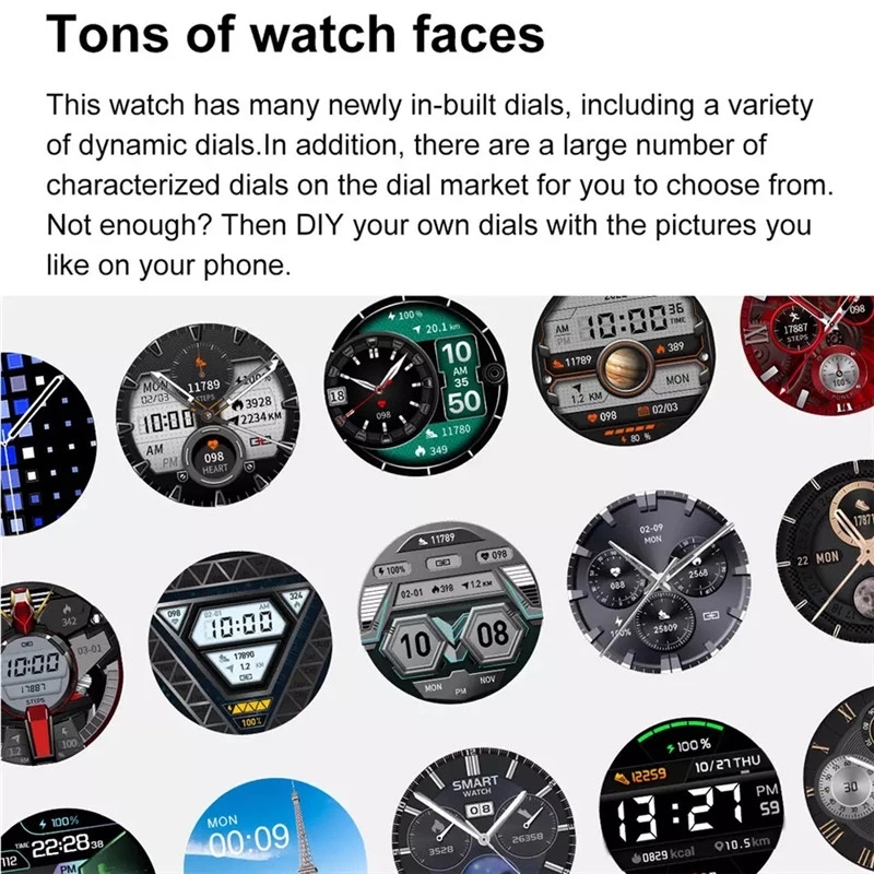 Music Playback Smartwatch NFC Bluetooth Call Smart Watch Men Women Wireless Charging Wristwatch