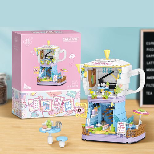 City Coffee House Building Blocks Friends Light Shop Bricks Toys For Kids Gift