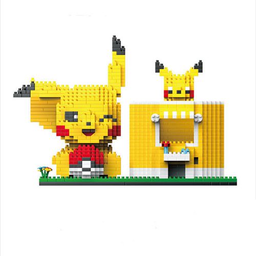 Pokemon Anime Pikachu Pen Holder Building Blocks Mini Bricks Model Toys For Children Birthday Surprise Gifts