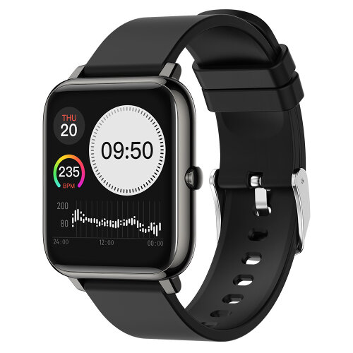 Fitness Tracker Smart Watch With Blood Oxygen Blood Pressure Heart Rate Black