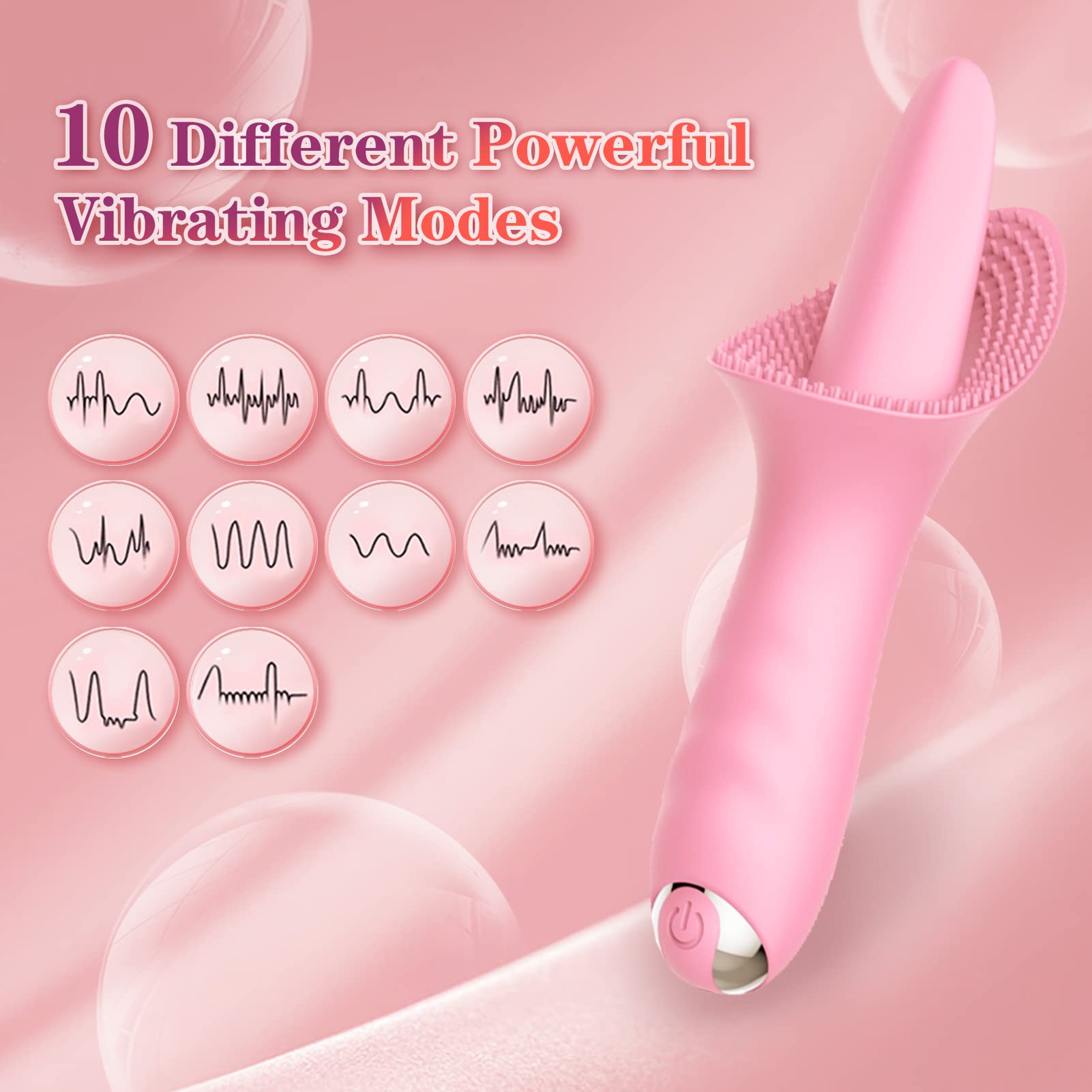Clitoral Stimulator Tougue Licking Vibrator Clit Vagina Nipple Masturbator G-Spot Stimulator Dildo Adult Sex Toy for Couples and Women