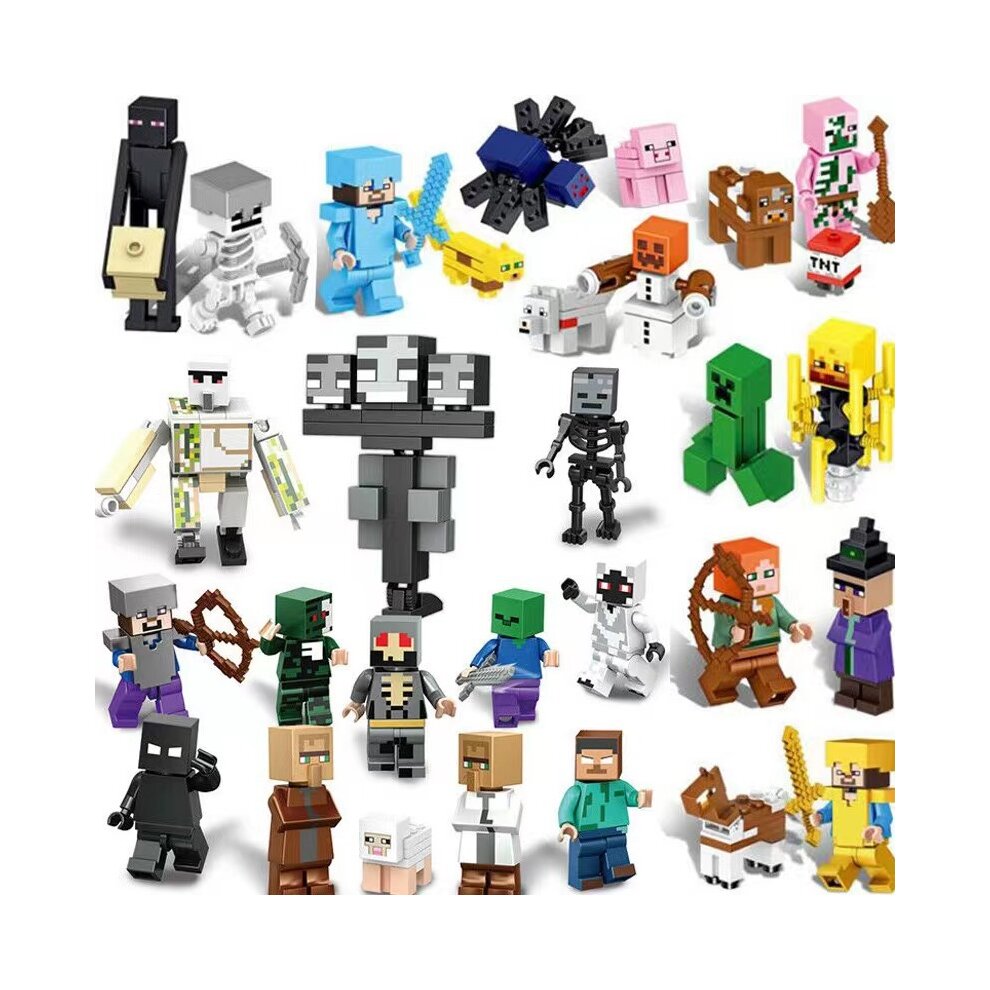 (8PCS SET) Minecraft Series Building Blocks Minifigure Mini Toys Fit Lego Birthday Gift Idea for Kids Boys Girls