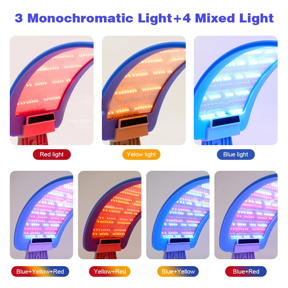 LED Beauty Mask 573 Lamp Beads LED Photon Beauty Device Foldable Face Body PDT Machine EMS Facial Mask Photon Light Therapy Lamp