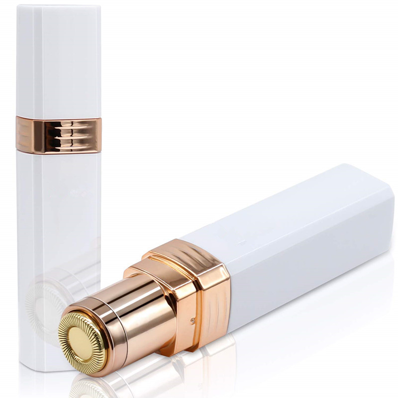 (White) Portable Lipstick Shaver for Women USB Rechargeable Electric Hair Remover