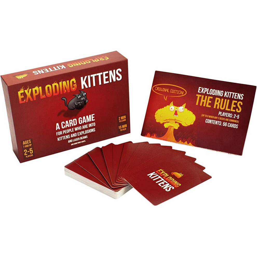 Original Edition by Exploding Kittens  Card Games for Adults Teens Kids