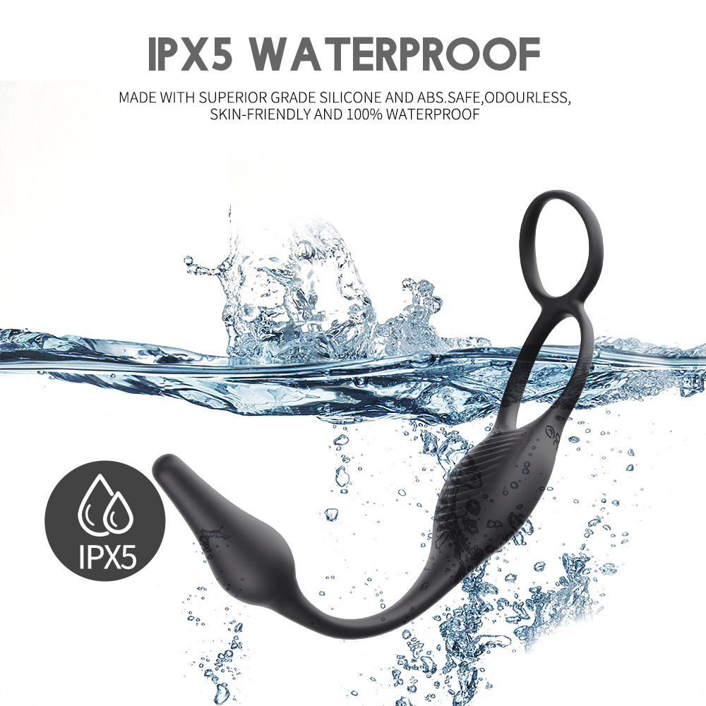 Vibrating Anal Vibrator Butt Plug Remote Control Prostate Massager Anal Plug Penis Ring Perineum Stimualtor Sex Toy for Men 3 in 1 Cock Ring