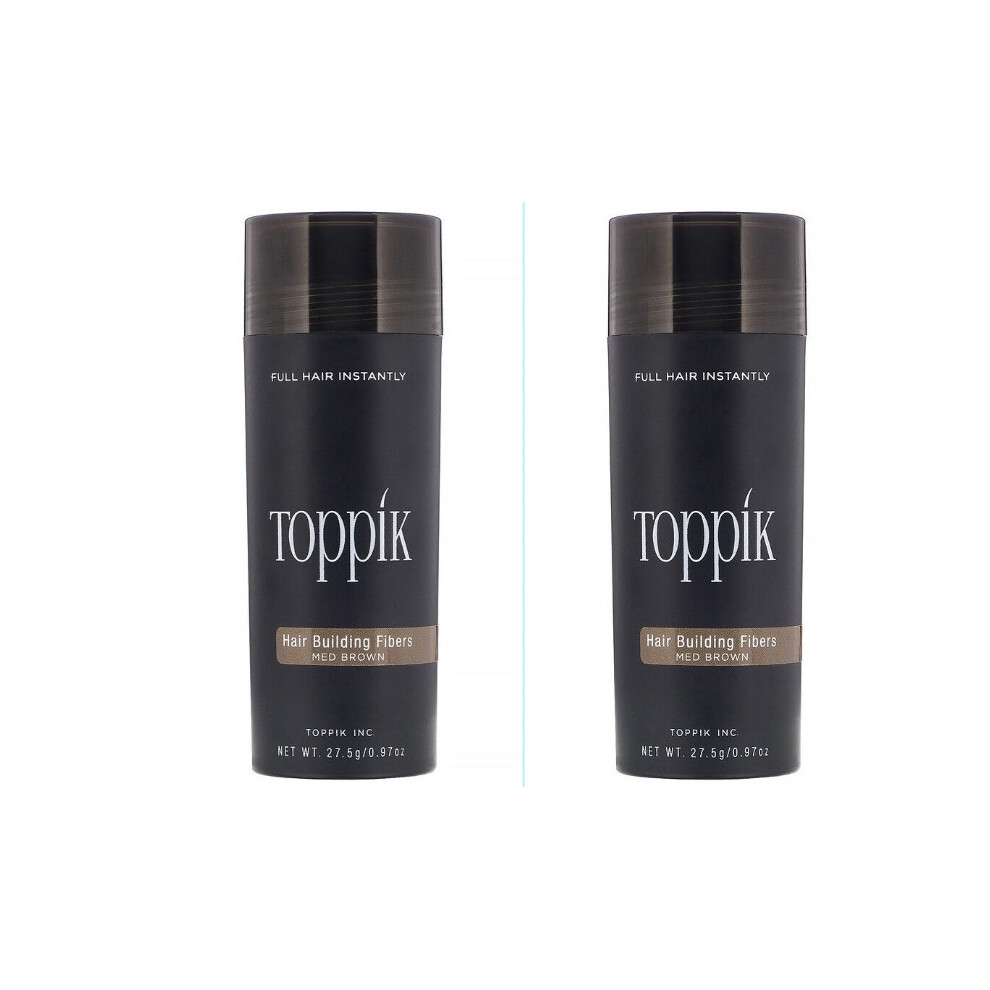 MEDIUM BROWN Toppik Hair Building Fibres | 27.5g (pack of 2)