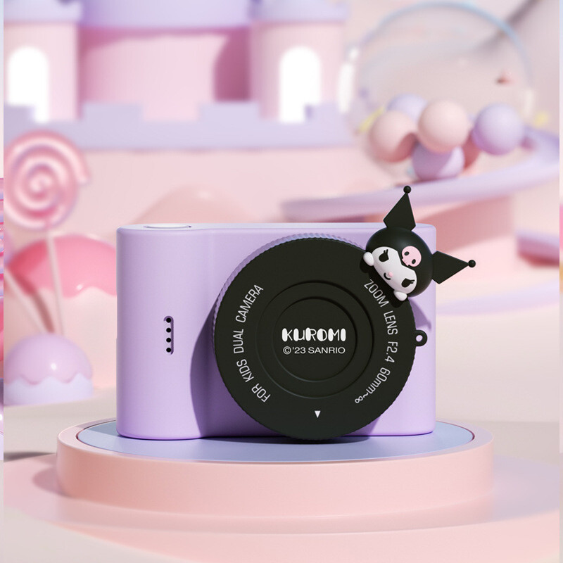 (Blue) Hello Kitty Kuromi Retro Camera For Kids Cartoon Cute Pink Digital Kuromi Camera For Kids Selfie Small Dslr C5-1 In Stock