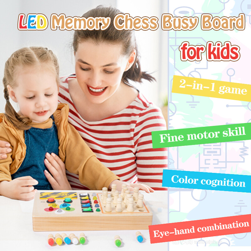 Montessori Busy Board Light Switch Games Toddlers Sensory Manipulation Board Parish Learning Activity Wooden Children Toy