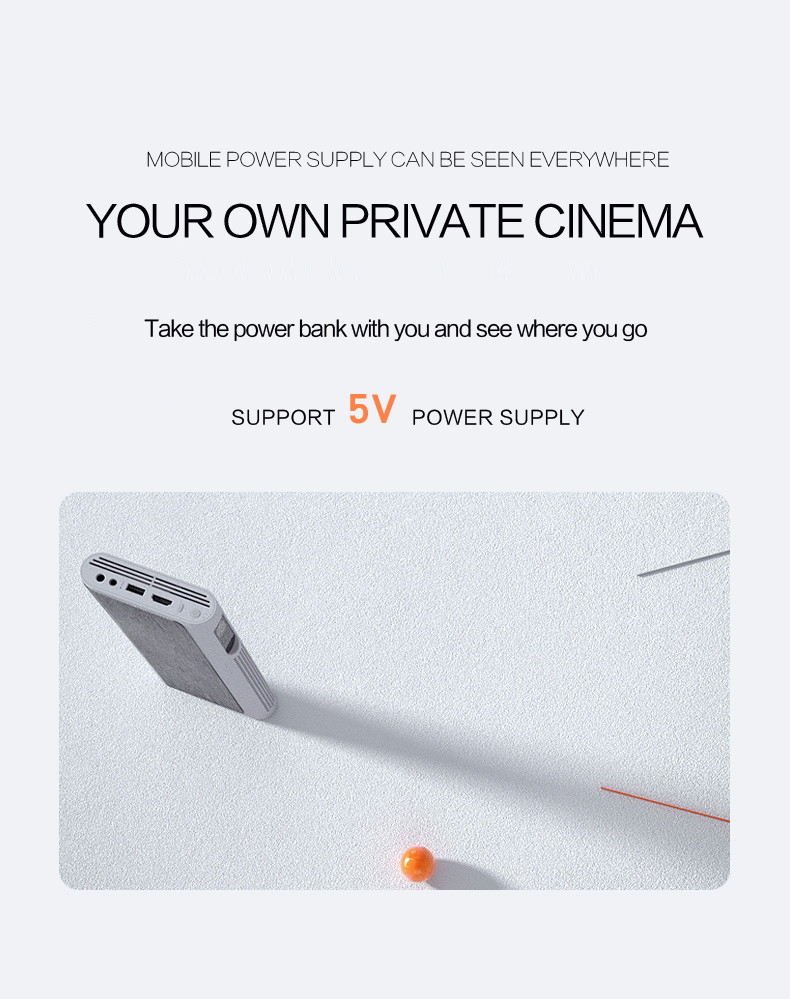 (White) Mini Projector Wireless Connection Phone Home Theater Cinema TV Portable For 4k Movies With Corded Same Screen Compatible with DVD TV Box TF USB Audio