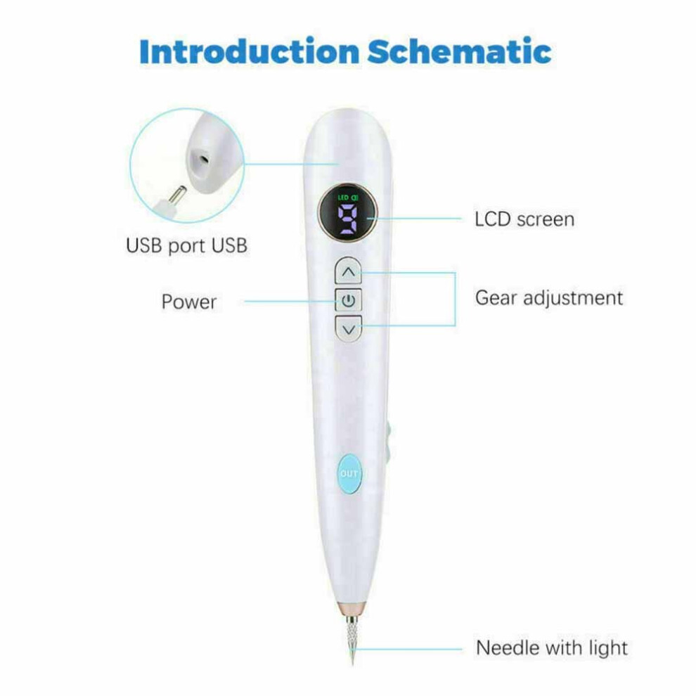 Laser Plasma Pen Mole Removal Dark Spot Skin Tag Tattoo Mole Wart Remover Pen