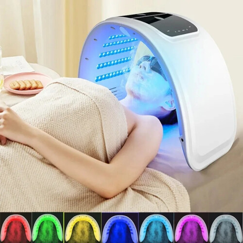 (With spray) LED Face Mask Equipment 7 In 1 Color Face SPA Facial Device Skin Rejuvenation