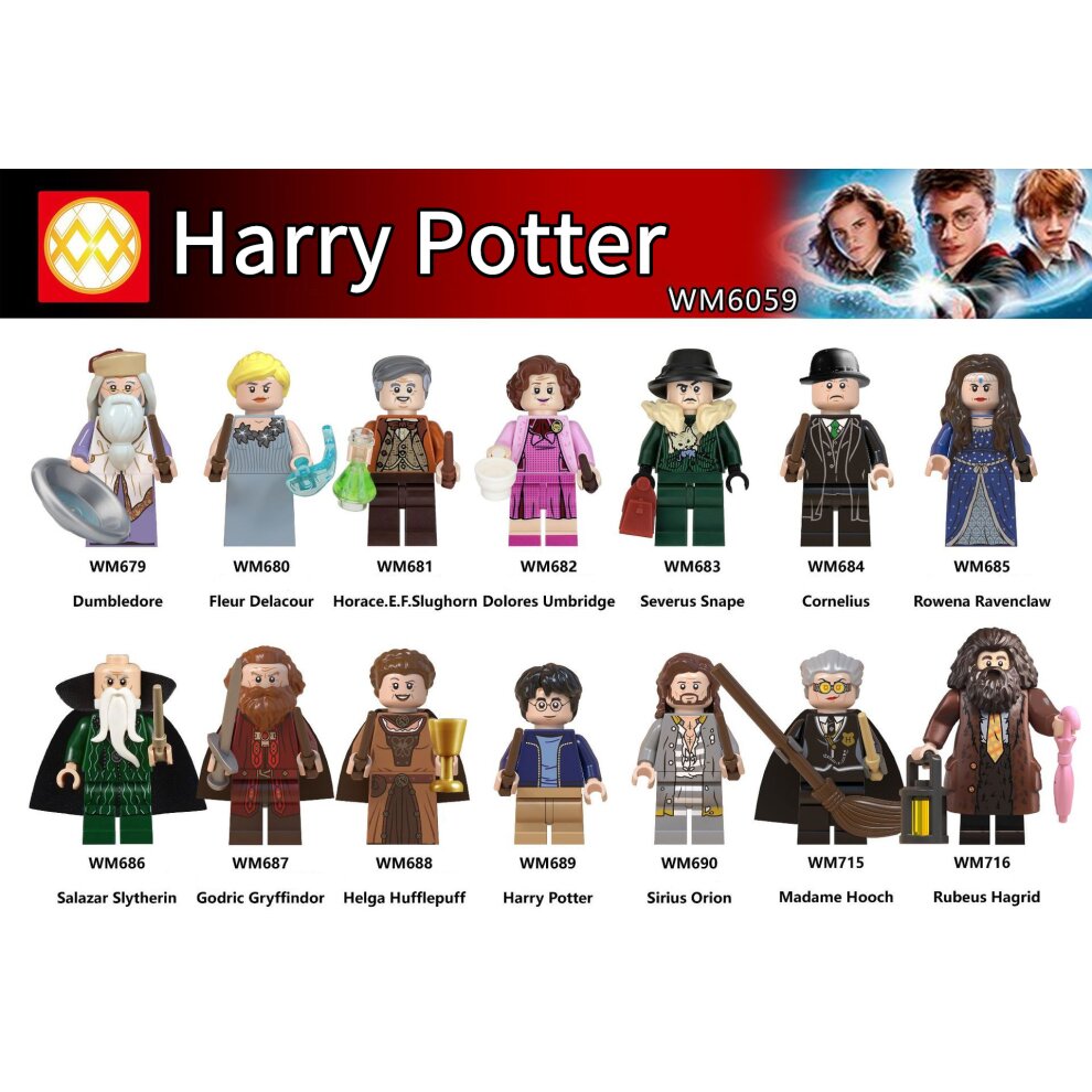 Harry Potter Minifigures Building Block Hogwartz Founders Professor Series Brick Toys Children Action Figure Toys Christmas Gifts for Kids who Love Collectibles Fit Lego