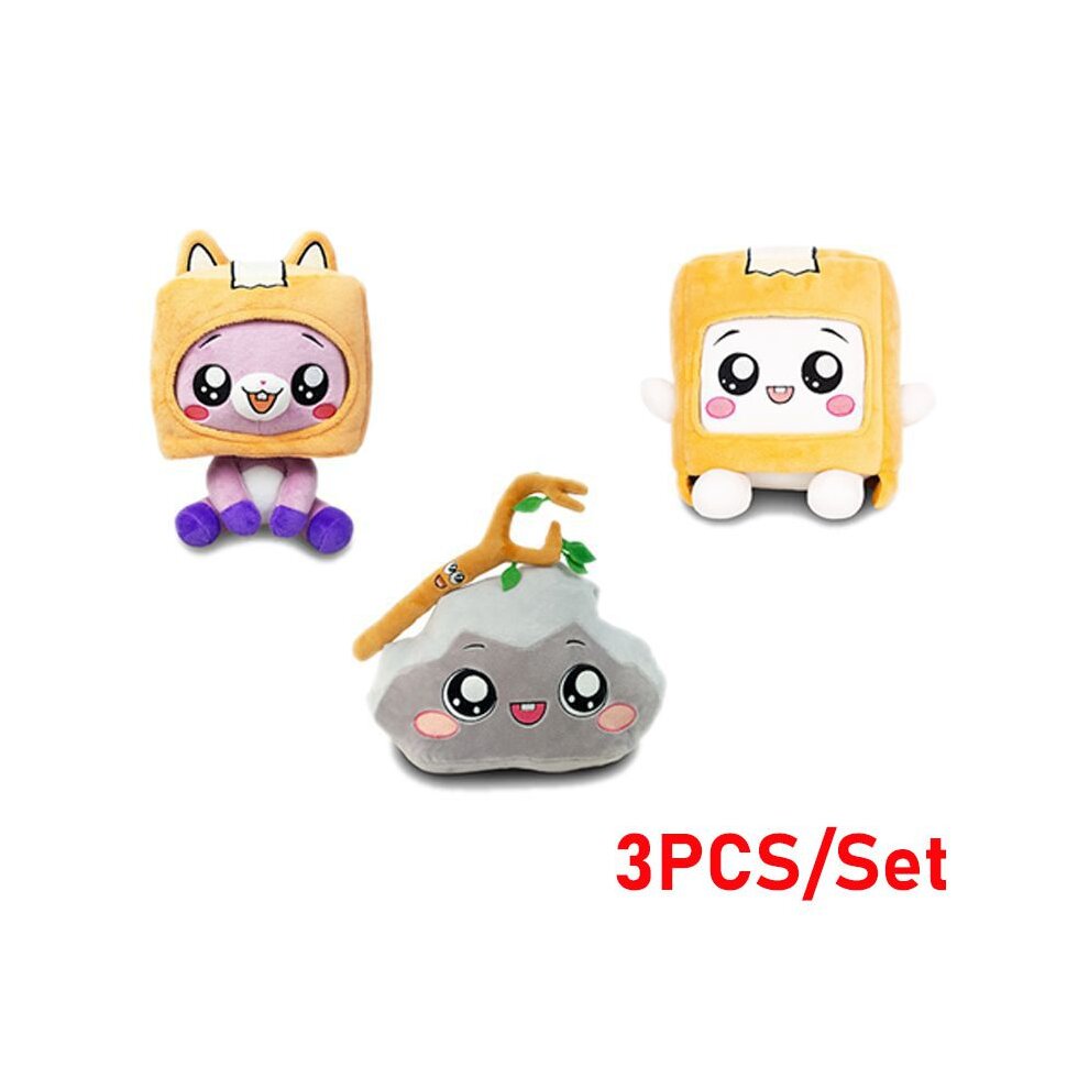 (3Pcs) Lankybox Plush Toys Boxy Foxy Rocky Stuffed Dolls