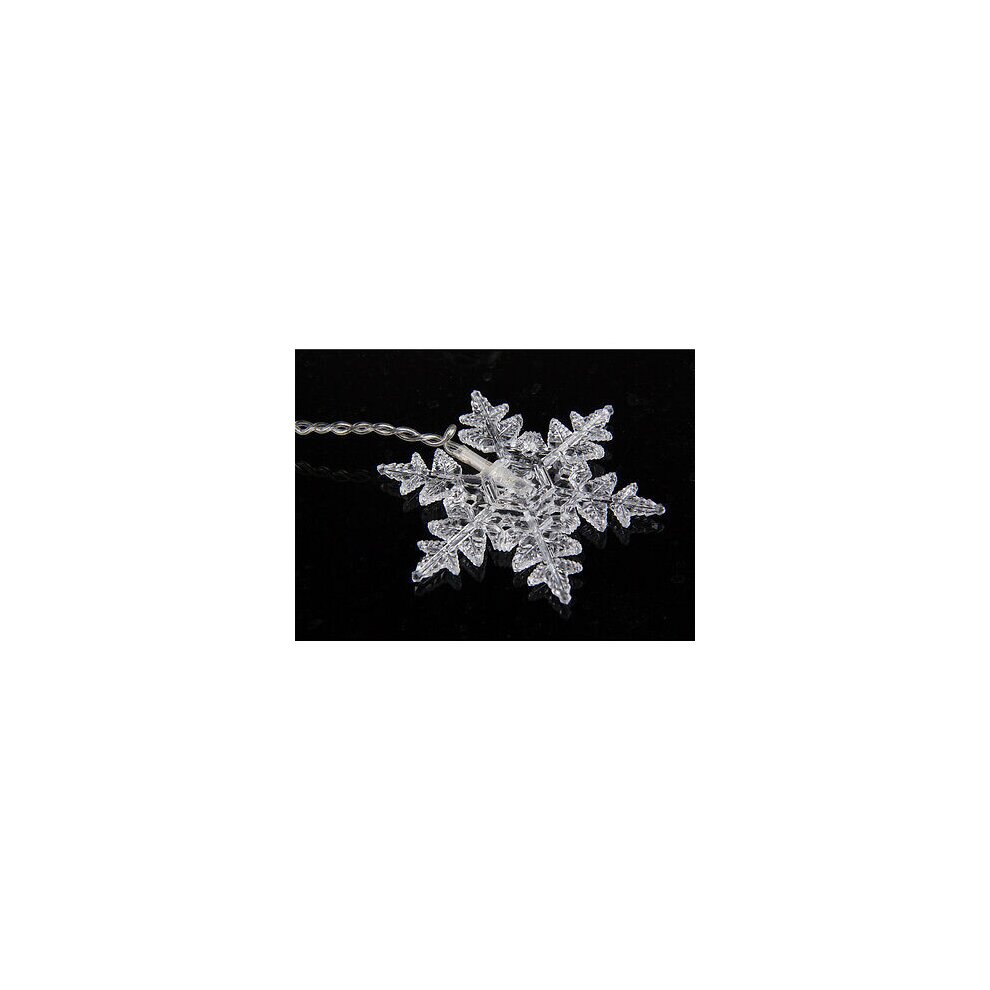 Christmas Curtain Fairy Lights 350cm 96 LEDs 8 Modes Flashing Snowflakes Lights Window Xmas Wedding Party Decoration Home Garden Bedroom Indoor Decor