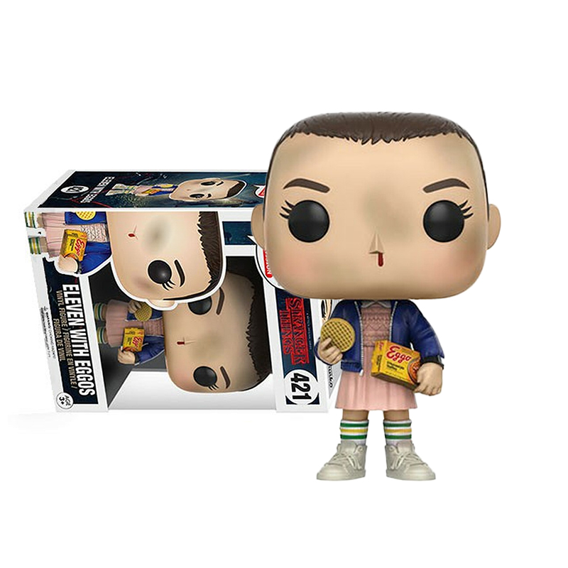 Stranger Things Action Figures PVC Toys Funko POP Eleven With Eggos Model 421 Vinyl Figure Collections Gifts For Kids Television Fans