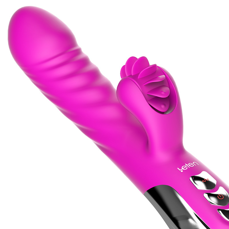 Rolling Licking Rabbit Vibrator Sex Toy for Women Multiple Speeds Vibrating Dildo G-Spot Clitoral Stimulator Waterproof Tongue Oral Clit Licking Vibrator Heating Massager Discreet Packaging