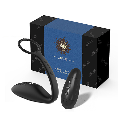 Wearable Vibrators Sex Toys for Men Vibrating Pennis Massager with Cock Ring P-spot Stimulator Rechargeable Waterproof Remote Control Black