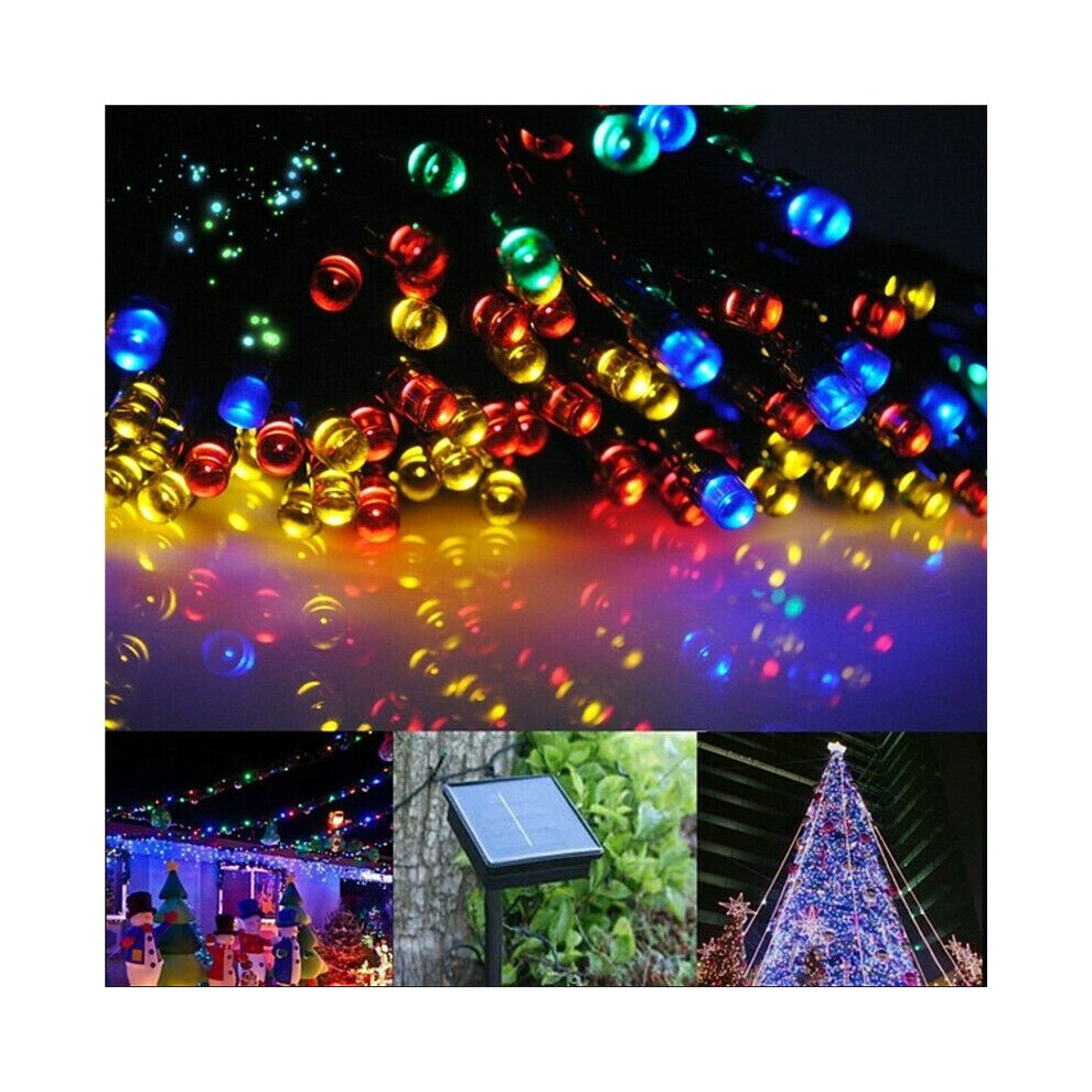 100LEDs Solar Garland Christmas Decoration Garden Outdoor String Light Multicolour