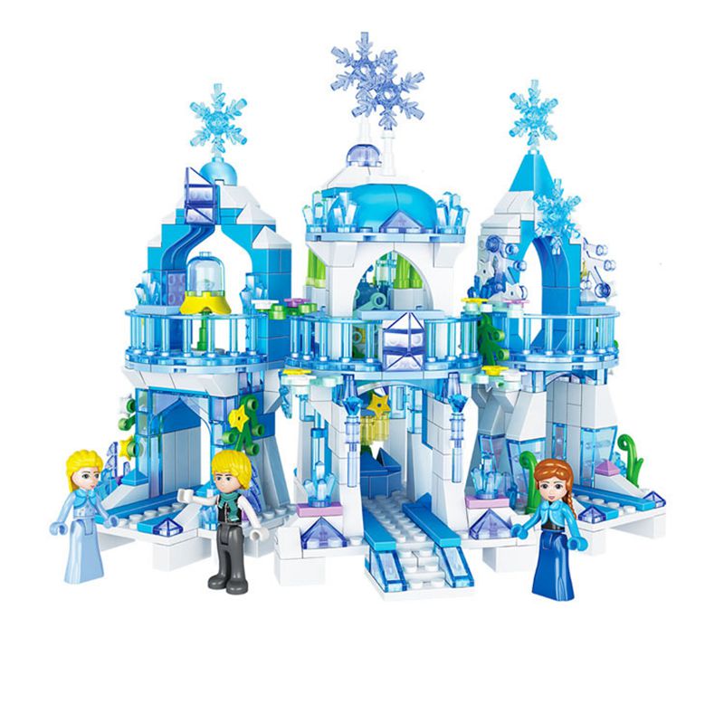 Frozen Dream Princess Elsa Ice Castle Princess Anna Set Building Model Blocks Girl Gifts Toy Garden Compatible With Lego