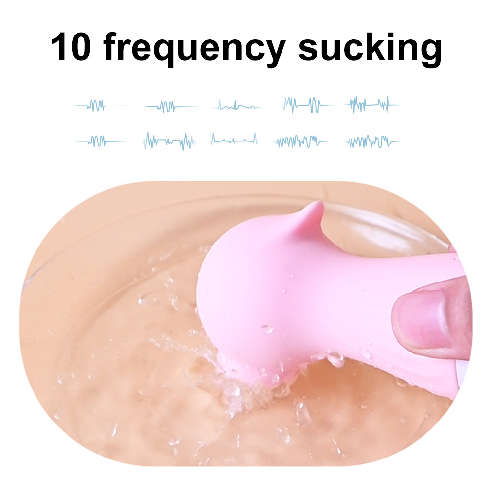 (Pink) Sucking Vibrator AV Vibrating Massager Nipple Oral Vacuum Stimulator Female Masturbator Adult Sex Toys For Women 10 Frequency USB Charging Waterproof
