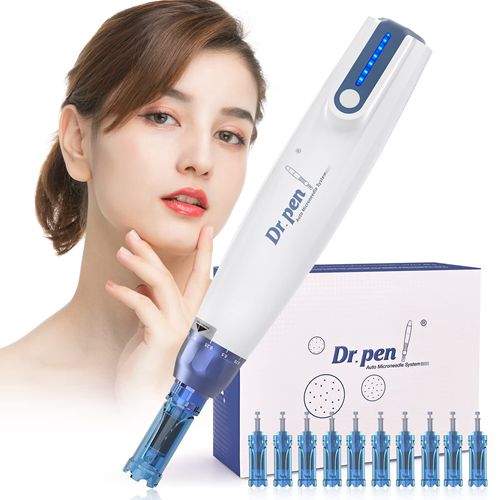 Dr. Pen A9 Cordless Microneedling Pen Kit Derma pen for Face Skin Care Including 10 Cartridges