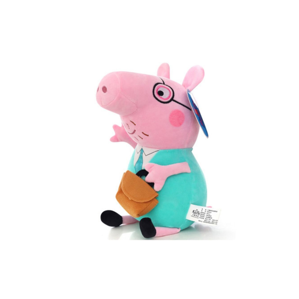 (30cm Mummy Pig) Peppa Pig Beanies George Beanie Baby Soft Plush Toy Collectible Cuddly Stuffed Teddy Mummy Daddy Doll Toys