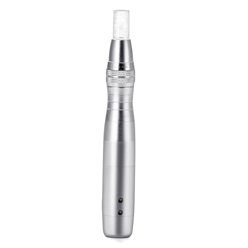 Wireless Derma Pen 7 Colors Lights LED Photon Pen Rechargeable Electric Mico Needling Pen Face Care Tool with 2 pcs Needles Gift