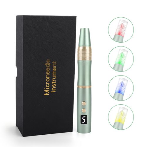 Derma Pen Electric Wireless Microneedling Pen  Micro Needle Beauty Instrument Home Derma System Therapy 4 Colors Photorejuvenation Skin Needling Pen