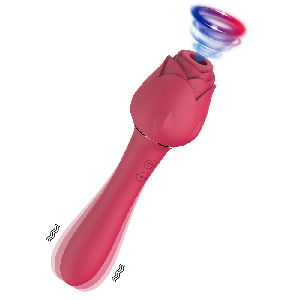 Rose Vibrators Nipple Sucker Vagina Sucking Clitoris Stimulator G Spot Vibrating Dildo Adult Sex Toys for Women Couples