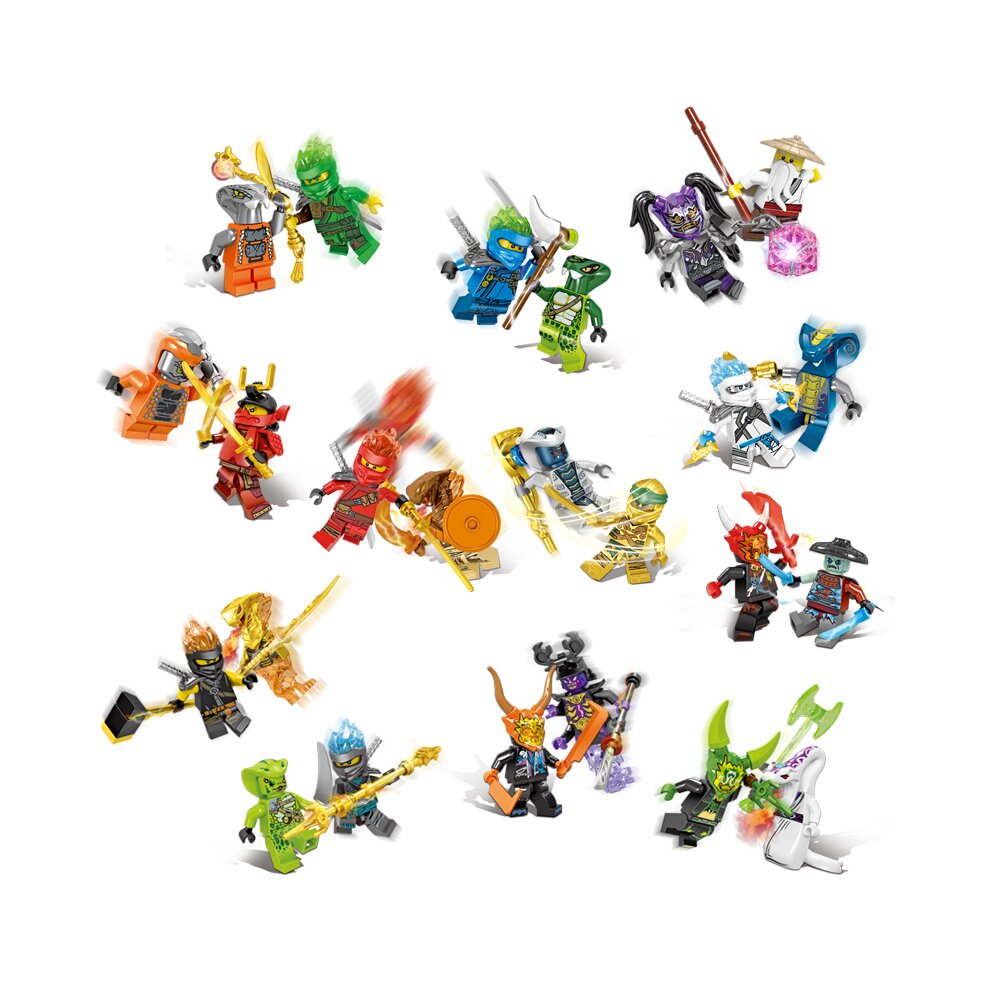 (8Pcs Set) Ninjago Figures Building Block Toys Ninja Mini Figures Fits Lego