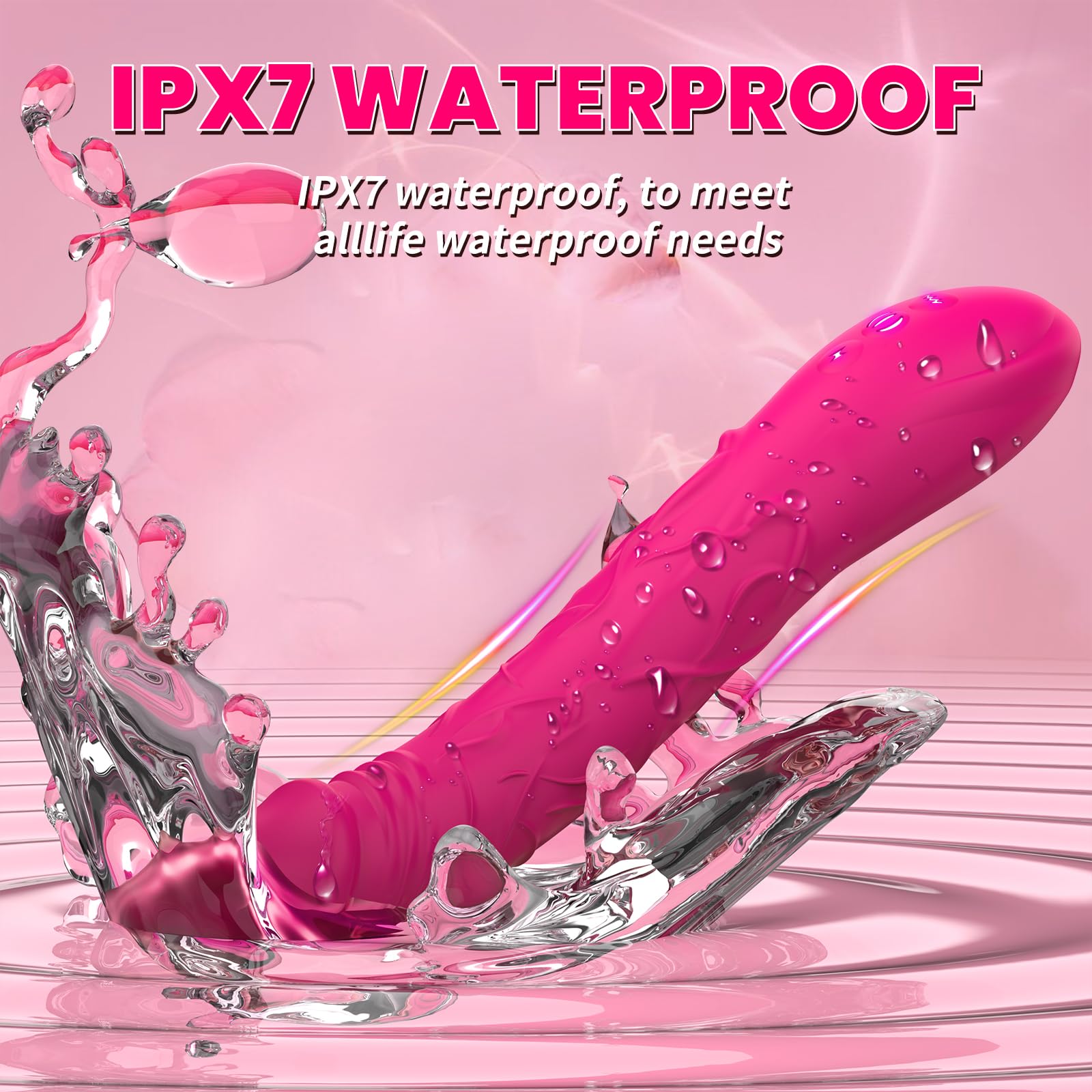 (Pink) Realistic Dildo Vibrator Sex Toys for Couples Men Women 9 inch G Spot Vibrator Clitoral Stimulator Adult Sex Toys with 10 Powerful Vibration Modes