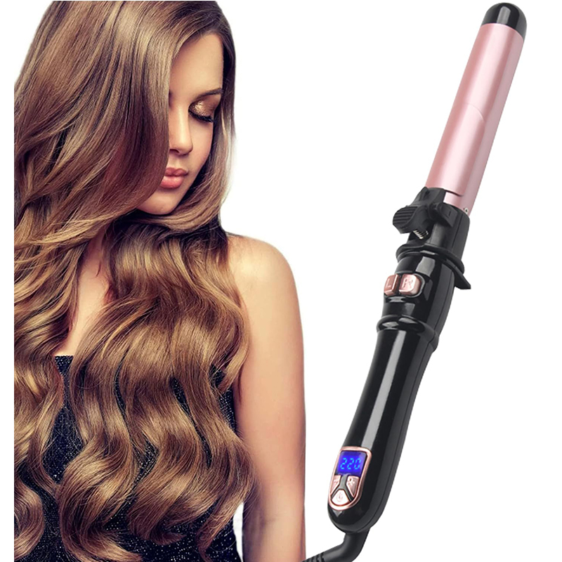 28MM Curling Iron with LCD Display Large Barrel Beach Hair Waver Curling Wand for Waves Gift for Women