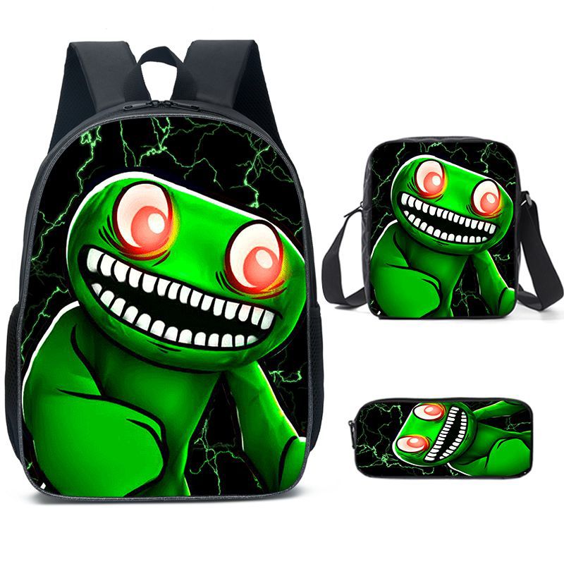 (Style A) Garten Of Banbans School Bags Shoulder Bag Pencil Case 3 Pieces Set Cartoon Student Travel Rucksack for Boys Girls