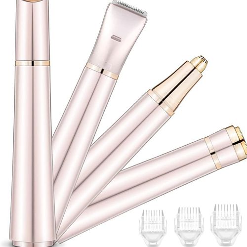 Mini 3 in 1 Electric Shaver & Eyebrow Trimmer for Women Waterproof Lipstick Style Hair Remover