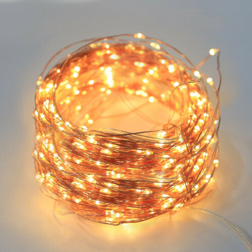 20m LED Copper Wire Solar String Lights Fairy Garden